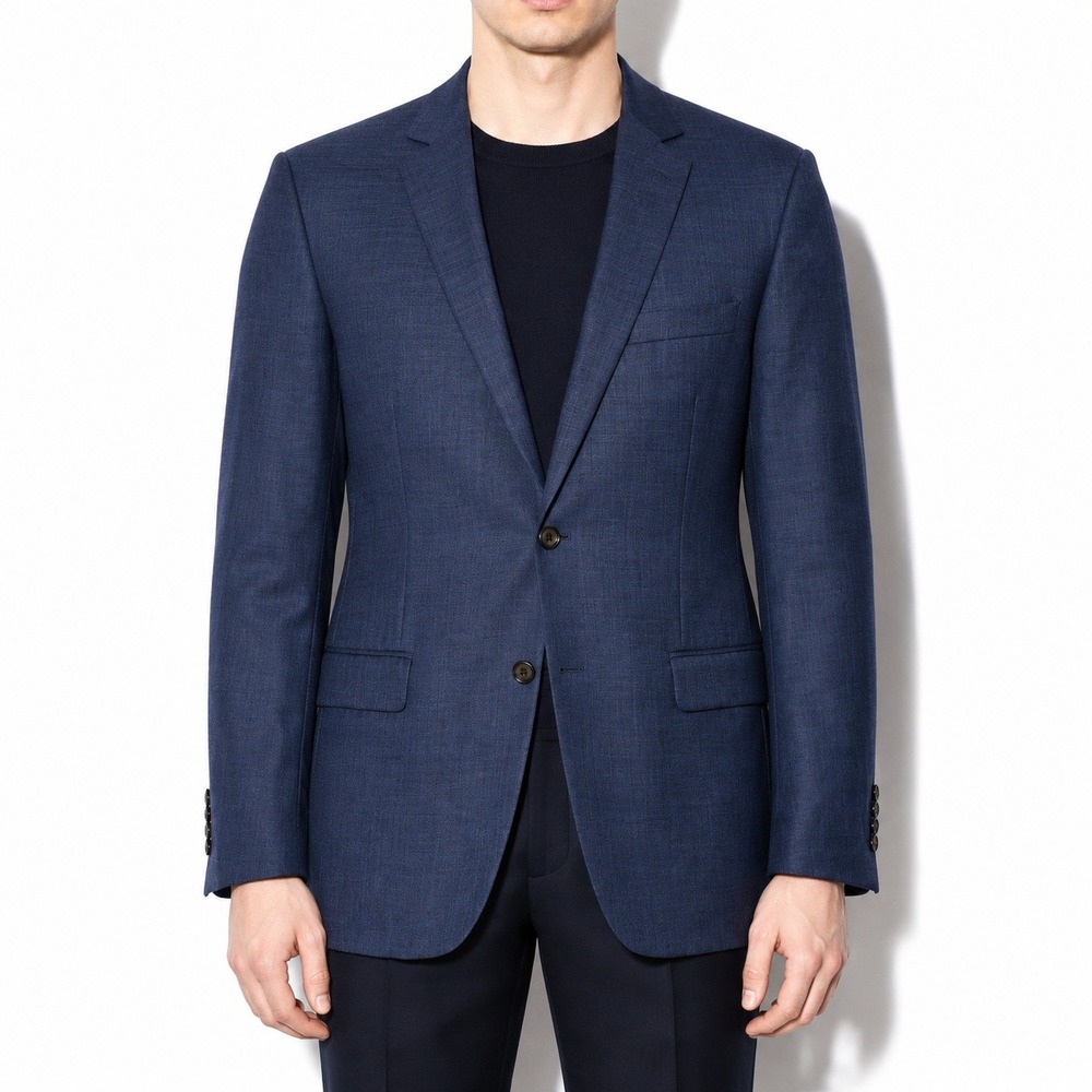 Ralph Ralph Lauren Blue Wool Blazer Men 48R Blue 2 Button Suit Jacket Office